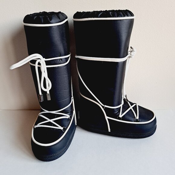 NEW Dior Black Fabric Moon Luxury Sport Boot Snow Winter Boots Size 35-37 - Picture 1 of 16
